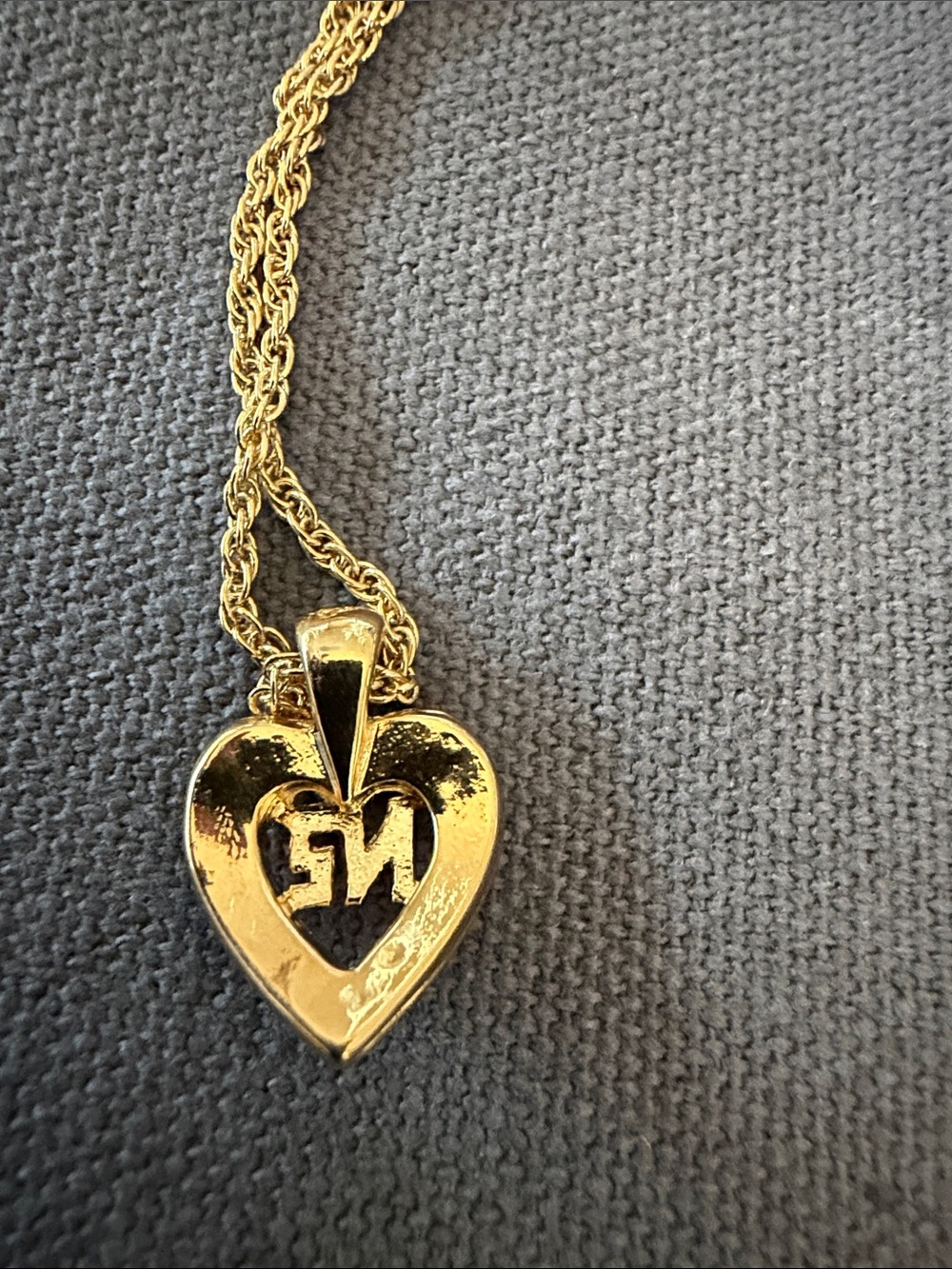Nina Ricci Gold Heart Pendant Necklace with Accent and Crystal Halo - Picture 8 of 11